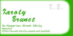 karoly brunet business card